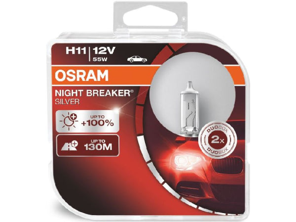 OSRAM Ersatzlampe Night Breaker Laser Duobox H11 12V 55W