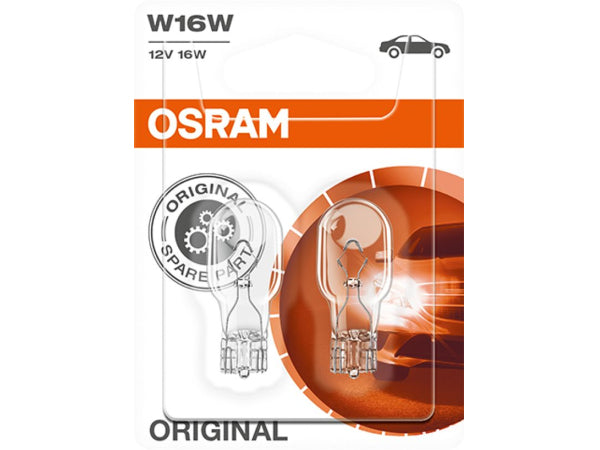 OSRAM Glühlampe Blister 12V 16W W2,1x9,5d