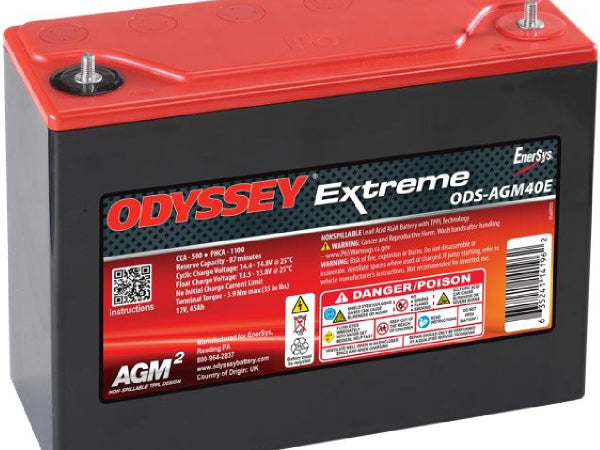 Odyssey Fahrzeugbatterie AGM-Batterie 12V/45Ah/500A