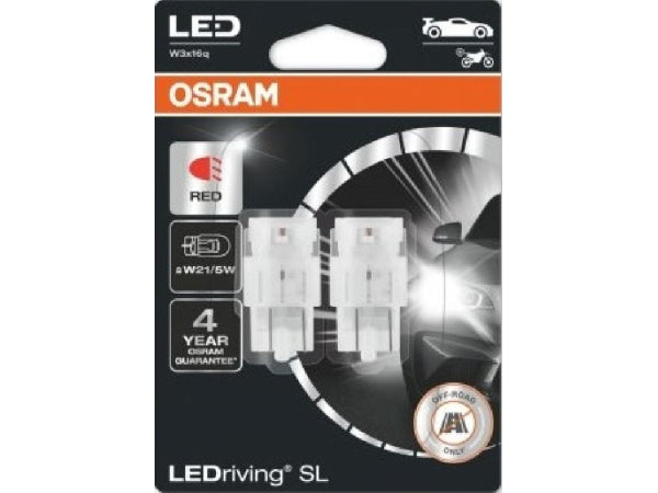 OSRAM replacement luminoid LED Retrofit Red 12V W21/5W