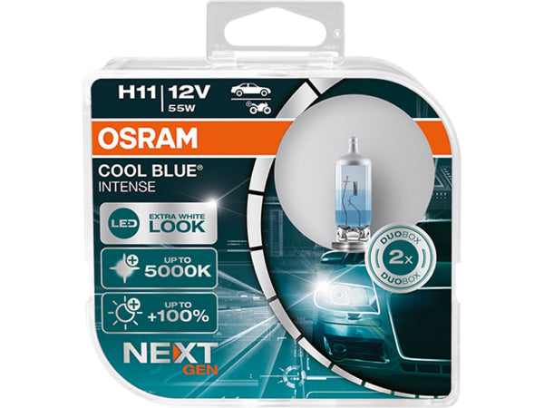 OSRAM replacement luminance cool blue intense duobox H11/12V/55W