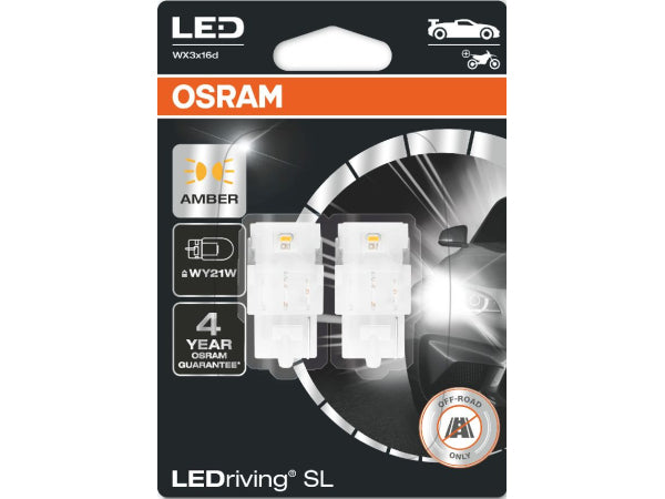 OSRAM Ersatzlampe LEDriving Amber 12V WY21W Doppelblister