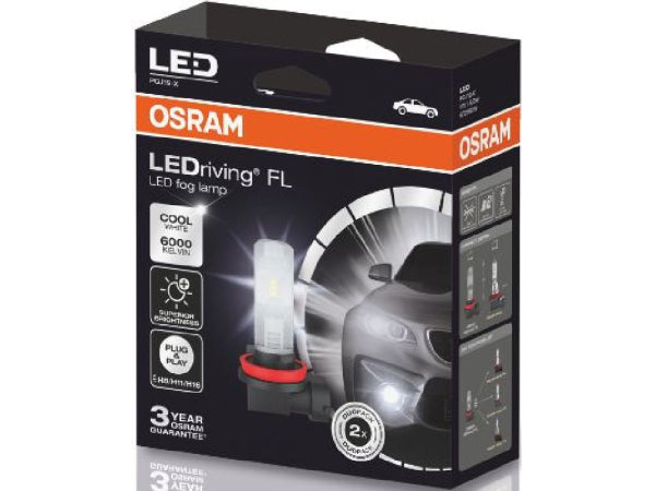Lampe de remplacement OSRAM LEDRIVING FL H8 / H11 / H16 / 12V / 8.2W / PGJ19-X