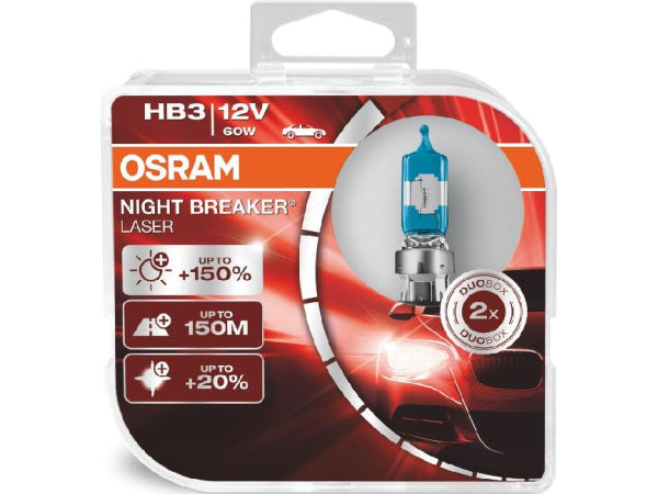 OSRAM replacement luminaries Night Breaker Laser HB3 12V 60W P20D