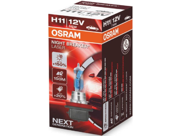 OSRAM Ersatzlampe Night Breaker Laser H11 12V 55W PGJ19-2