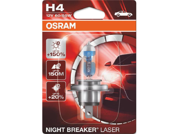 OSRAM Ersatzlampe Night Breaker Laser H4 12V 60/55W P43t