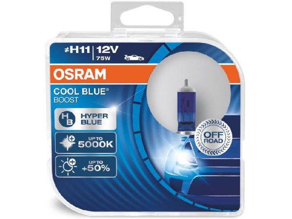OSRAM Ersatzleuchtmittel COOL BLUE BOOST Duo Box H11 12V 75W PGJ1