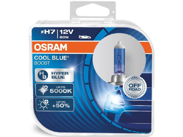 OSRAM Ersatzlampe COOL BLUE BOOST Duo Box H7 12V 80W PX26d