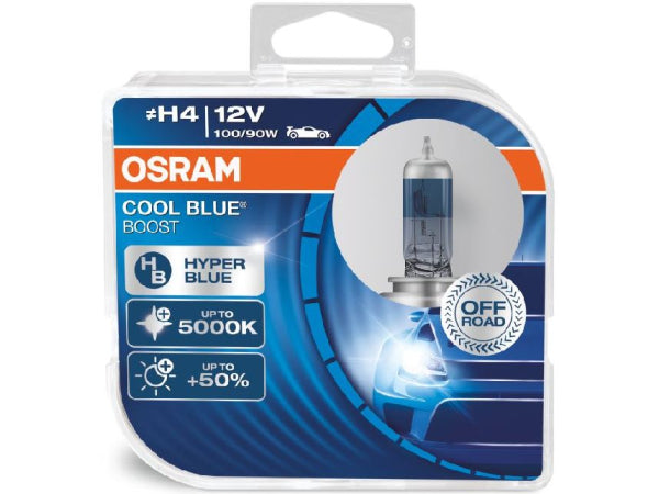 OSRAM Ersatzleuchtmittel COOL BLUE BOOST Duo Box H4 12V 100/90W P
