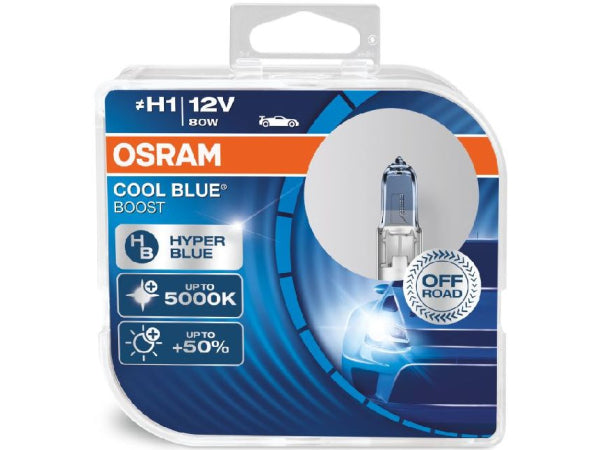 Lampade di sostituzione Osram Cool Blue Boost Duo Box H1 12V 80W P14.5