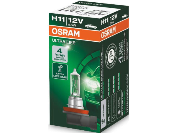 OSRAM Ersatzlampe Ultra Life Faltschachtel H11 12V 55W PGJ