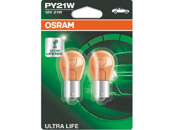 OSRAM Ersatzlampe ULTRA LIFE PY21W 12V 21W BAU15