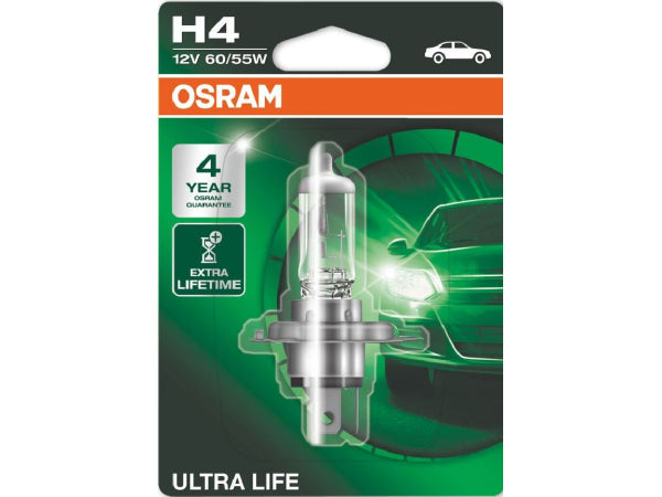 OSRAM Ersatzlampe ULTRA LIFE H4 12V 60/55W P43t