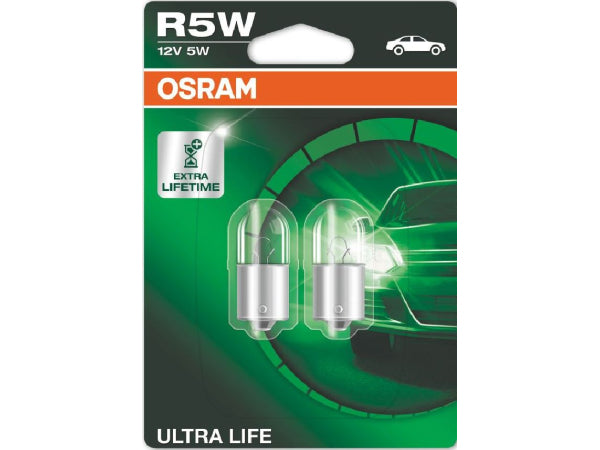 OSRAM Ersatzleuchtmittel Glühlampe ULTRA LIFE R5W 12V 5W BA15s