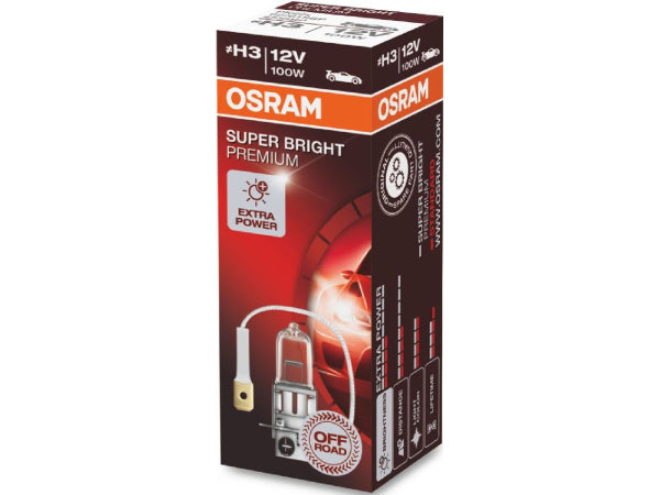 Lampe de rallye de luminoïde de remplacement OSRAM H3 12V 100W PK22S