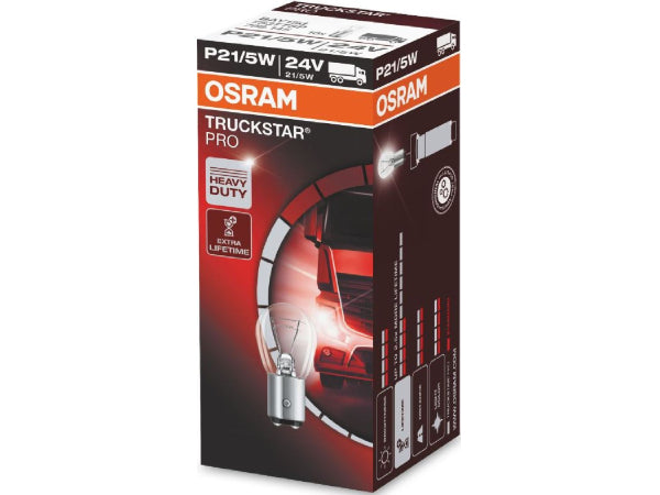 OSRAM Ersatzlampe TRUCKSTAR PRO P21/5W 24V 21/5W BAY15d