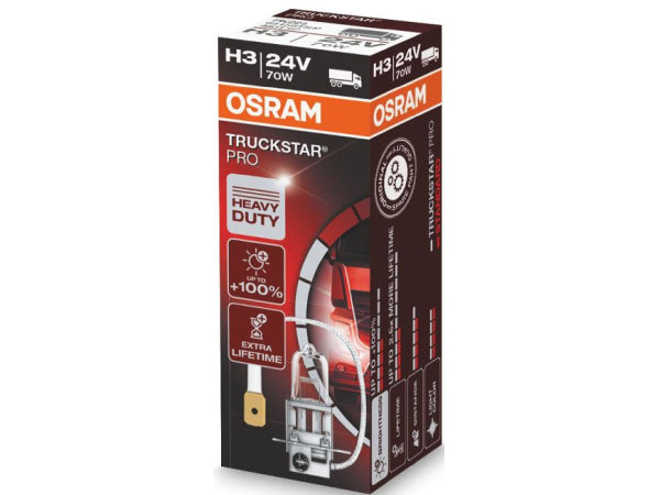 OSRAM Ersatzlampe TRUCKSTAR PRO H3 24V 70W PK22s