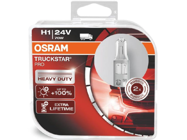 OSRAM Ersatzleuchtmittel TRUCKSTAR PRO H1 DUO BOX 24V 70W P 14,5s