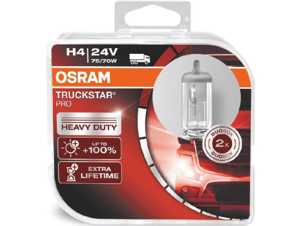 Osram Remplacement Luminar Truckstar Per H4 Duo Box 24V 75 / 70W P 43T