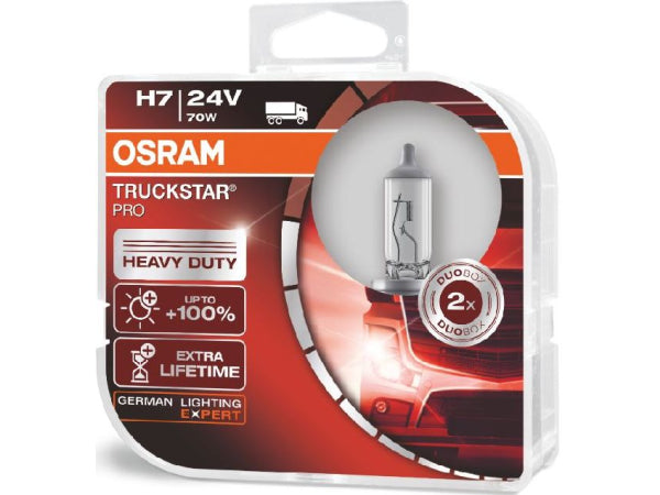 OSRAM Ersatzlampe TRUCKSTAR PRO H7 DUO BOX 24V 70W PX26d
