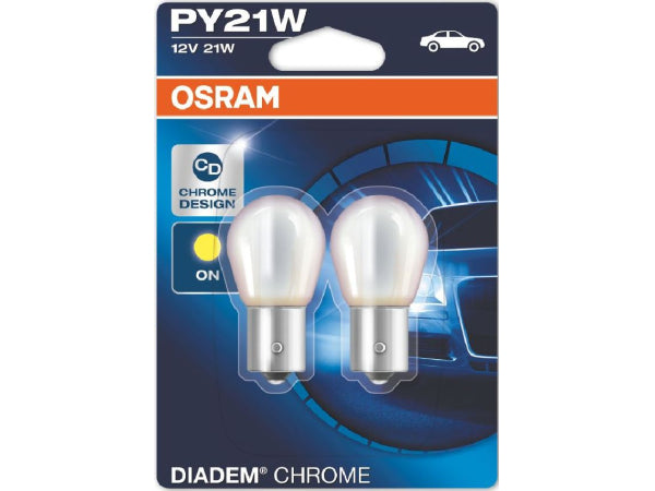 OSRAM Ersatzleuchtmittel DIADEM CHROME PY21W Twinblister