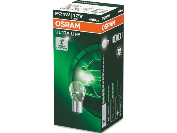 OSRAM Ersatzlampe ULTRA LIFE 12V 21W BA15s