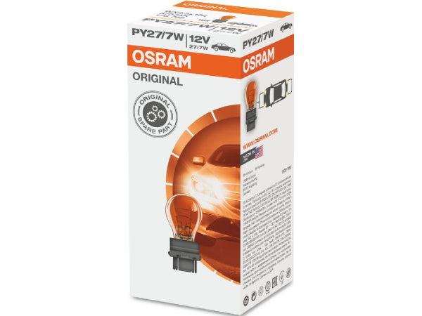 Ampoule de lampe de remplacement OSRAM ORANGE 12V PY27 / 7W W2.5x16Q