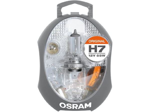 OSRAM replacement luminoid Eurobox mini H7 12V content 6 incandescent lamps & 3 fuses