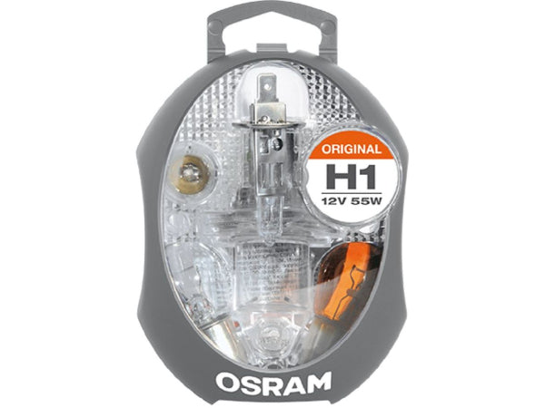 OSRAM replacement luminoid Eurobox mini H1 12V content 6 incandescent lamps & 3 fuses