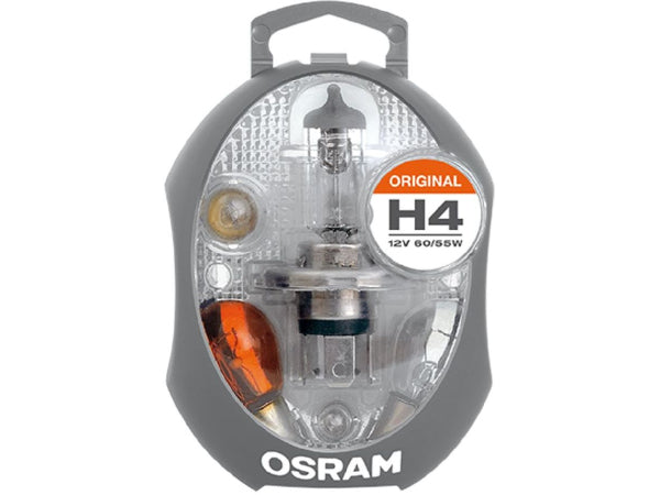 Lampes de substitut OSRAM Eurobox Mini H4 12V Contenu 6 lampes à incandescence et 3 fusibles