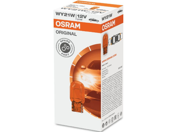 OSRAM Ersatzleuchtmittel Glühlampe GELB 12V 21W W3x16d