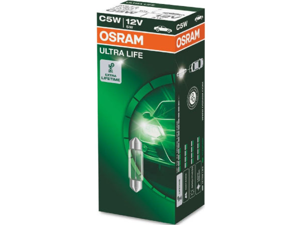 OSRAM replacement lamp SOFFITTITENLAMP ULTRA LIFE 12V 5W SV8.5-8