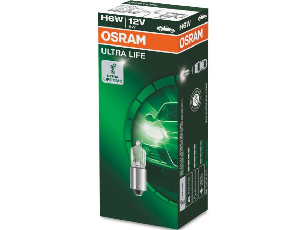 OSRAM Ersatzlampe ULTRA LIFE 12V 6W BAX9s
