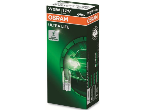 Osram replacement lamp glass base lamp Ultra Life 12V 5W W2.1x9.5