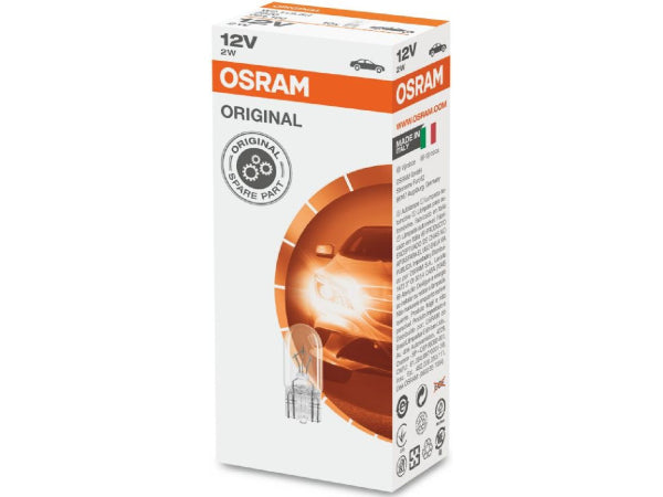 OSRAM Ersatzlampe Glassockellampe 12V 2W W 2,1x9,5d