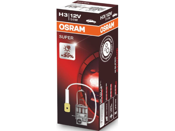 Lampe de remplacement OSRAM lampe de lueur H3 Super 12V 55W PK22S