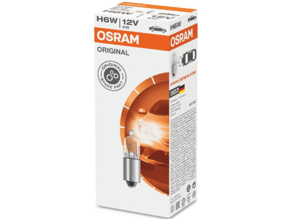 Ampoule de lampe de remplacement OSRAM 12V 6W Bax9s