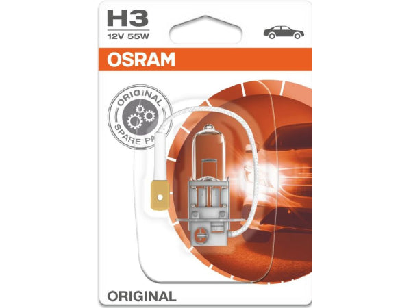OSRAM Ersatzleuchtmittel Glühlampe H3 12V 55W PK22s / Blister VPE 1