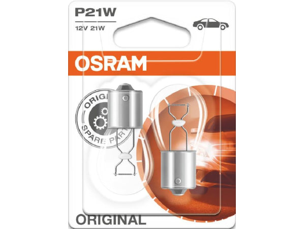 Ampoule de lampe de remplacement OSRAM 12V 21W BA15S / BLISTER VPE 2