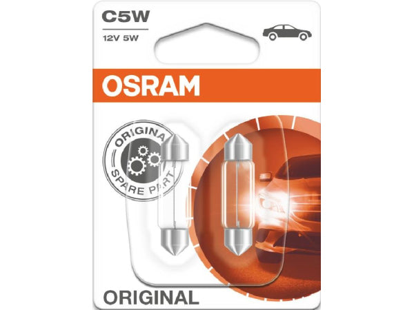 Lampe de remplacement OSRAM lampe SOFFITTEN 12V 5W SV8.5-8 / BLISTER VPE 2