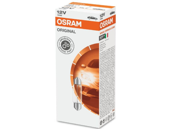 Lampe de remplacement OSRAM SOffitTitenlamp 12V 10W SV8.5-8 / 35 x 11 mm