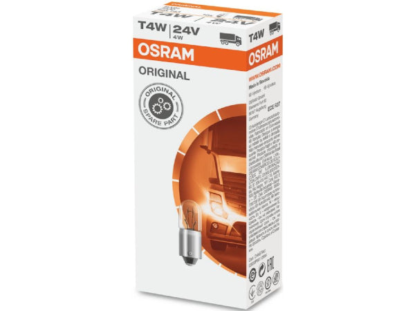 OSRAM Ersatzleuchtmittel Glühlampe T4W 24V 4W BA9s