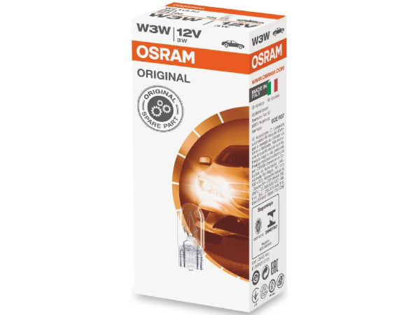 OSRAM Ersatzlampe Glassockellampe 12V 3W W 2,1x9,5d