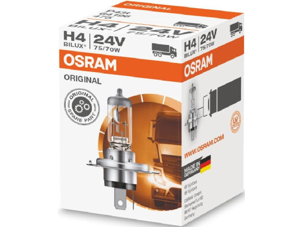 OSRAM replacement lamp light bulb H4 heavy-duty 24V 75/70W P43T