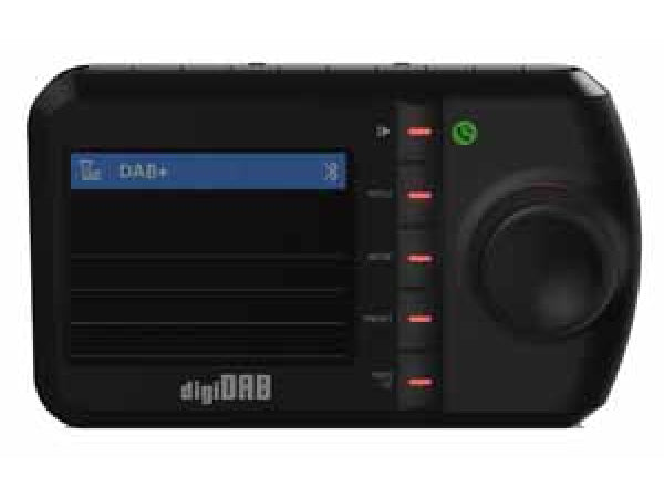 Digidab vehicle HiFi DAB+ Recipient "London" 10 station storage, BT, TA, S/F 12/24V