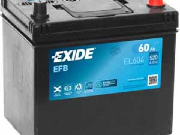 Exide Fahrzeugbatterie Start-Stop EFB 12V/60Ah/520A LxBxH 230x173x222mm/B0/S:0