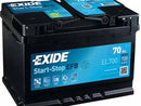 EXIDE SCHEDA BATTERE DEL VEICOLO START-STOP EFB 12V/70AH/720A LXBXH 278x175x190mm/B13/s: