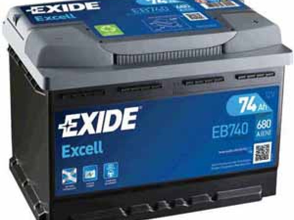 Exide vehicle battery Excell 12V/74AH/680A LXBXH 278x175x190mm/B13/S: 0