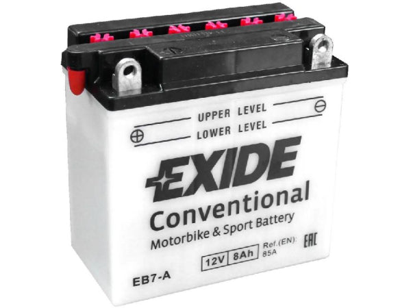 Exide vehicle battery 12 volt // 8 AH // 85 Amp. LXBXH: 135 // 75 // 133 // S: 1