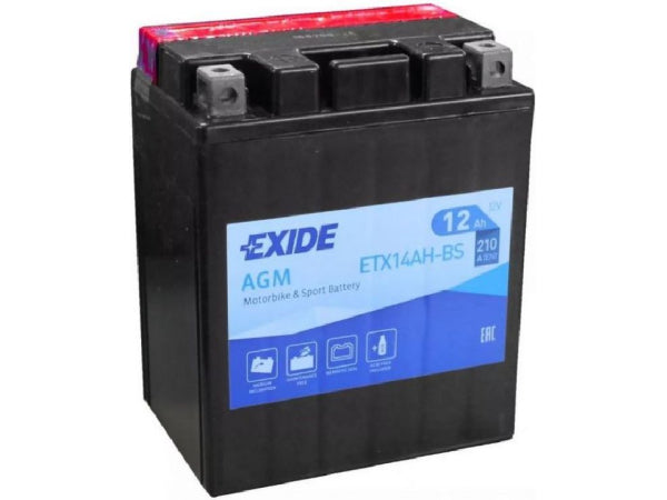 Exide vehicle battery 12 volt // 12 AH // 210 Amp. LXBXH: 134 // 89 // 164 // S: 1